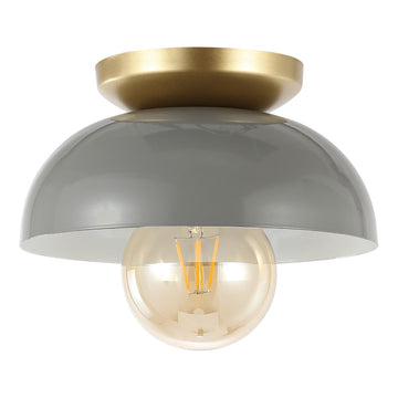 Paulina Classic Industrial Iron LED Flush Mount - JONATHAN Y